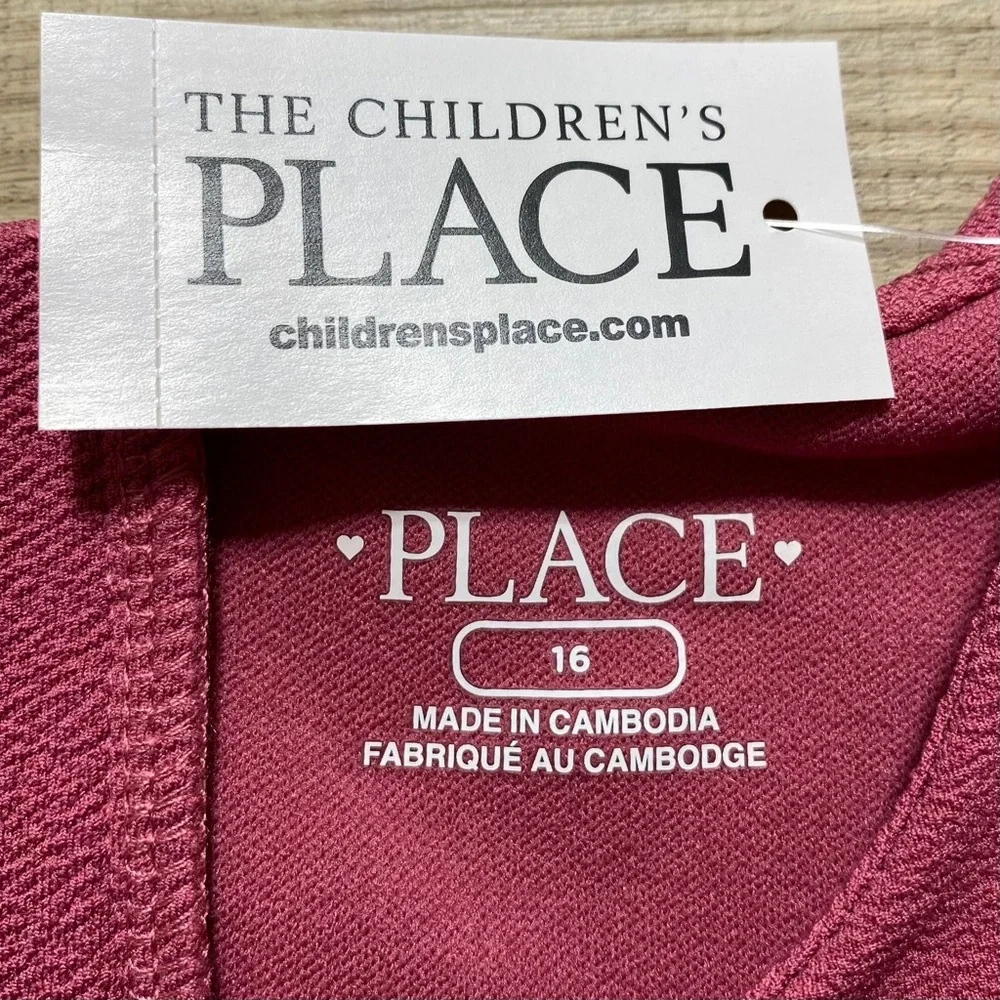 The Children’s Place Girls Ruffle‎ Jacquard Tiered Dress Size 16 Malaga Rose - Picture 7 of 10
